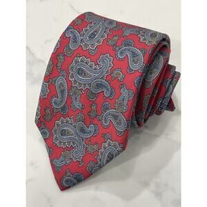 Vintage Kuppenheimer Red Paisley Silk Tie USA 58 x 3.5